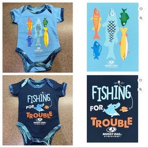 NWOT (2) Pack Mossy Oak Baby Boy Creeper Set, Infant